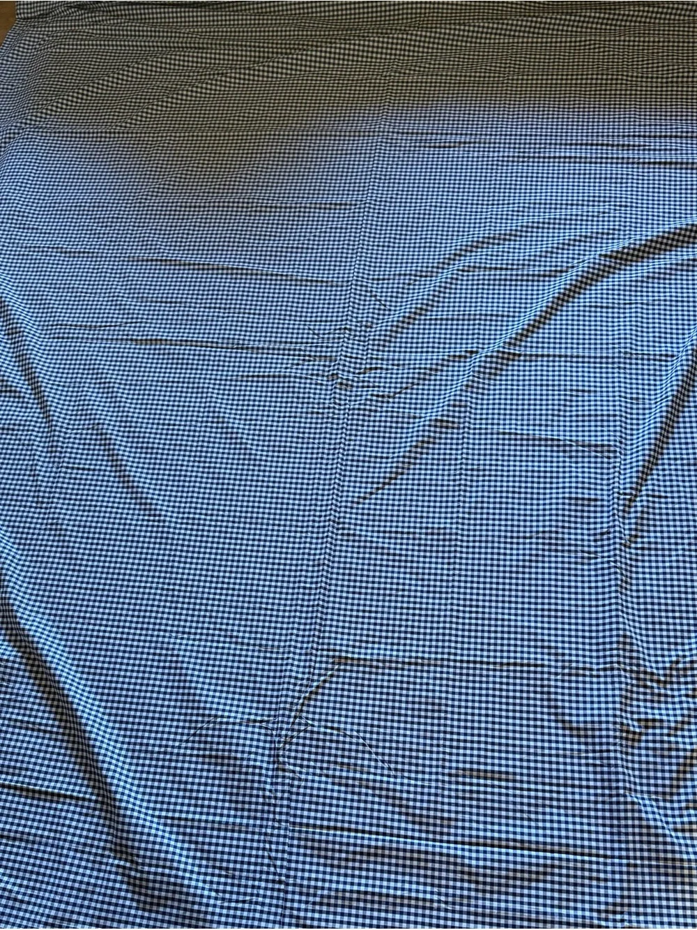 Daniel Cremieux navy blue gingham King Duvet Cover